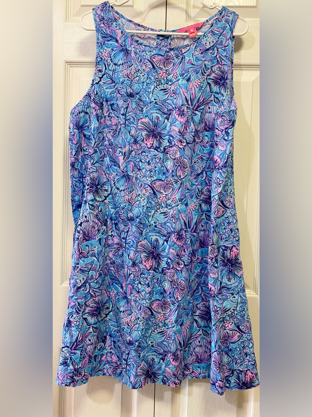 Lilly Pulitzer Maurina Linen Shift Dress Lilac Rose Size 16/Ptp22”-23.5” - Picture 4 of 7